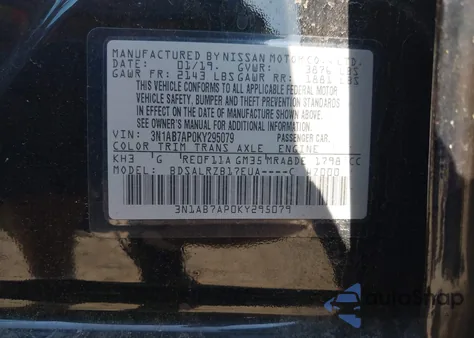 2019 Nissan Sentra Sr from USA, damaged, VIN 3N1AB7AP0KY295079